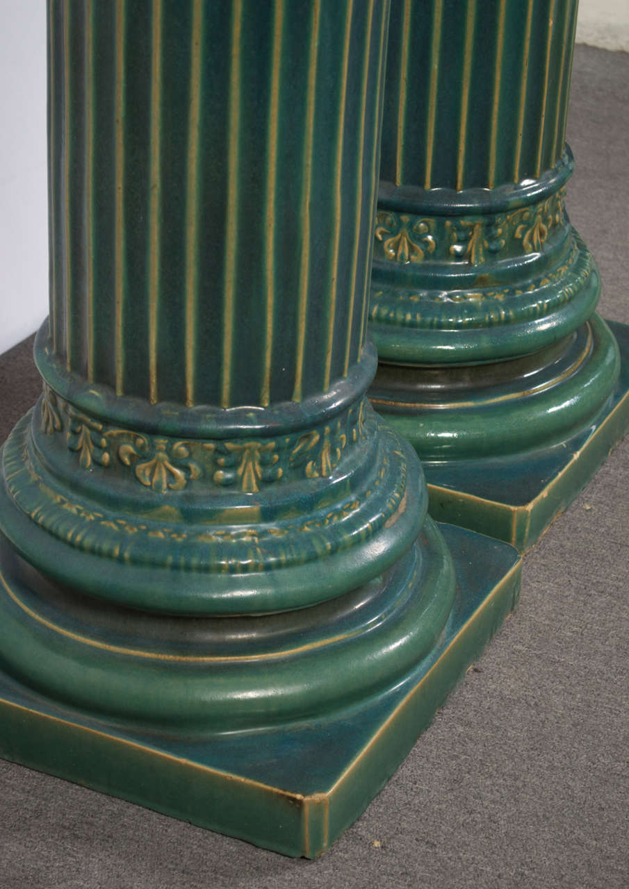 Mid-20th Century Pair Of Gladding McBean Doric Style Columns 