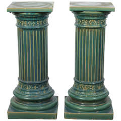 Pair Of Gladding McBean Doric Style Columns 