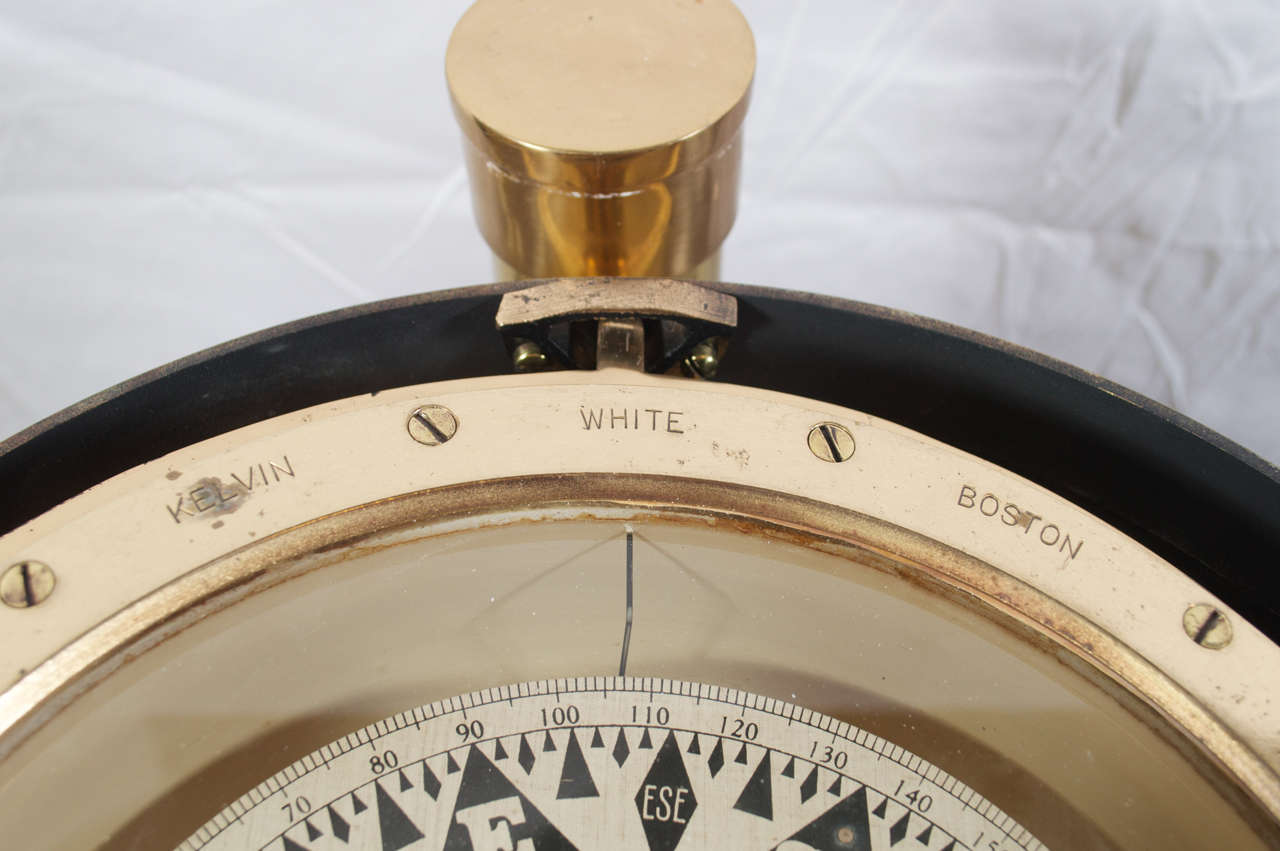 20th Century Ship's Binnacle Compass by Kelvin & Wilfrid O. White Co.