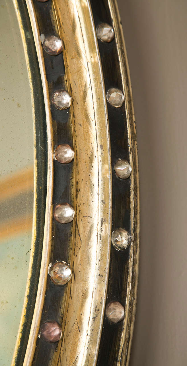 Neoclassical Irish Oval Mirror