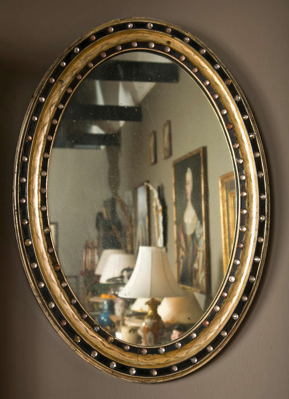 19th Century Irish Oval Mirror