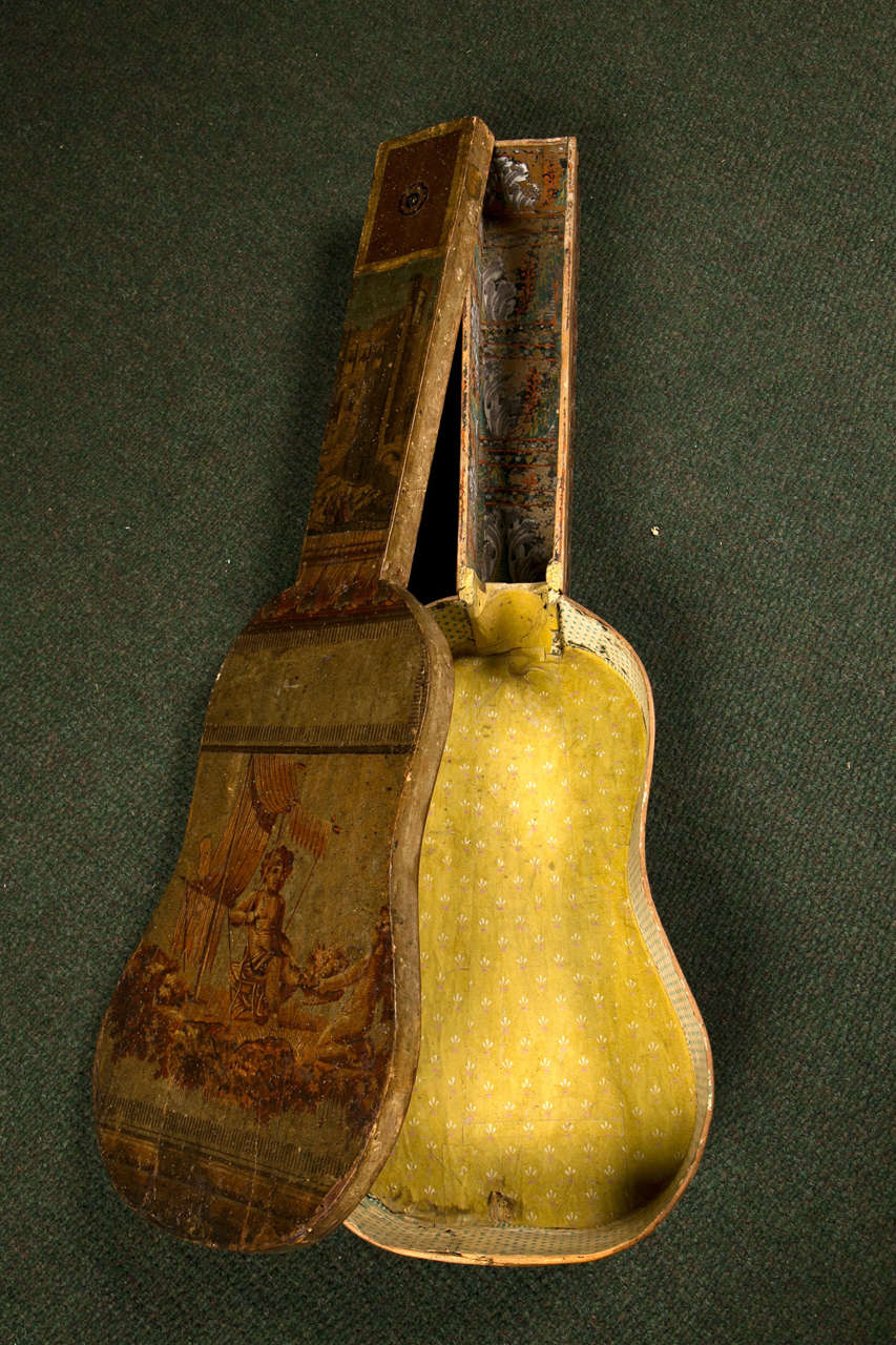 Late 18th Century  Italian Neoclassical Guitar Case For Sale