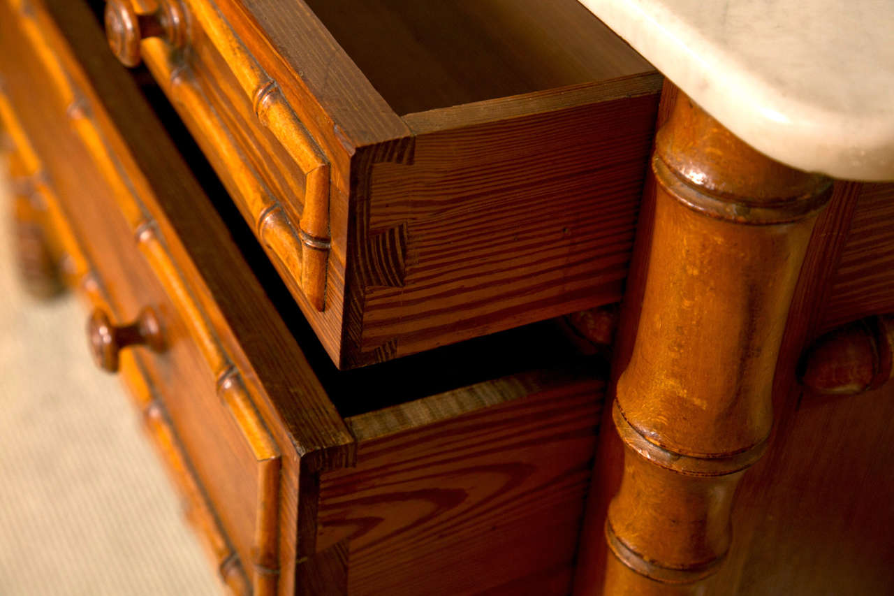 19th c. Faux Bamboo French Chest of Drawers 1
