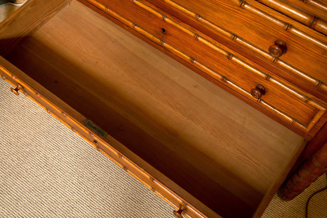 19th c. Faux Bamboo French Chest of Drawers 3