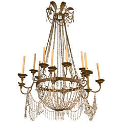 Large French Crystal 16 Arm Chandelier 10