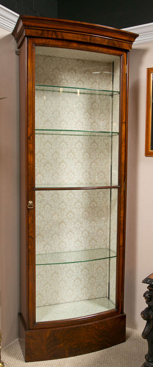 19th c Vitrine / Bookcase with Glass Door In Good Condition In Stamford, CT