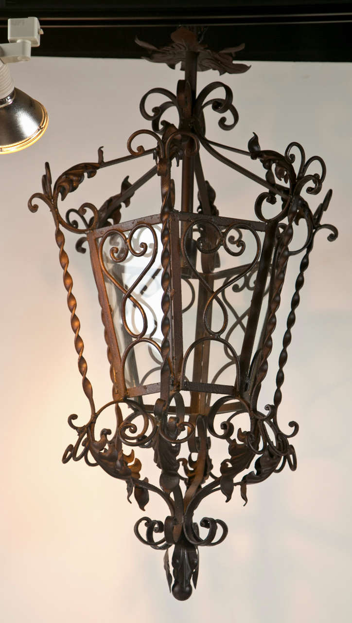 antique wrought iron lantern