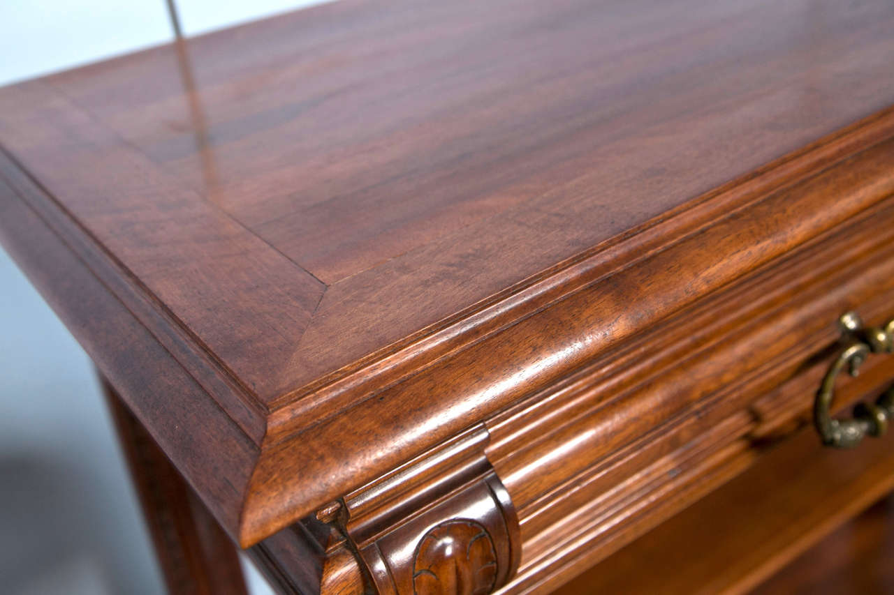 Edwardian Sideboard With Chippendale Style Marble Inlay 1
