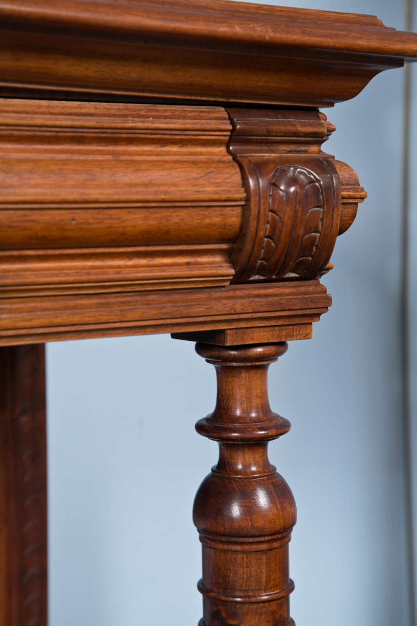 Edwardian Sideboard With Chippendale Style Marble Inlay 3