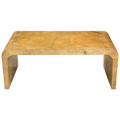 Karl Springer Goat Skin Waterfall Table