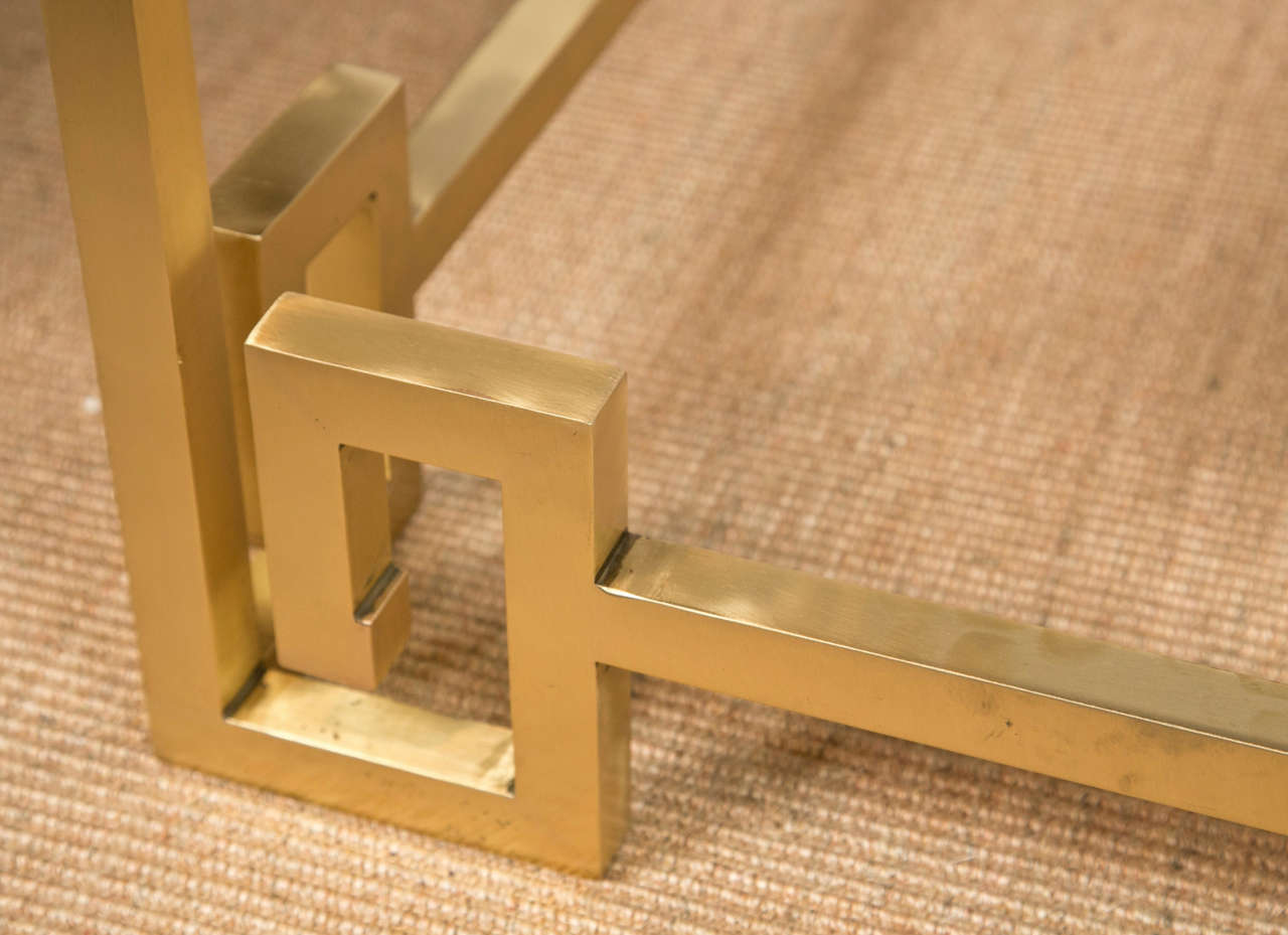 Mastercraft Greek Key  Brass Cocktail table 1