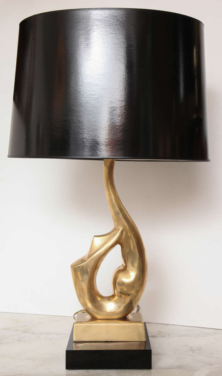 Decorative brass lamp, Italy, circa 1950.