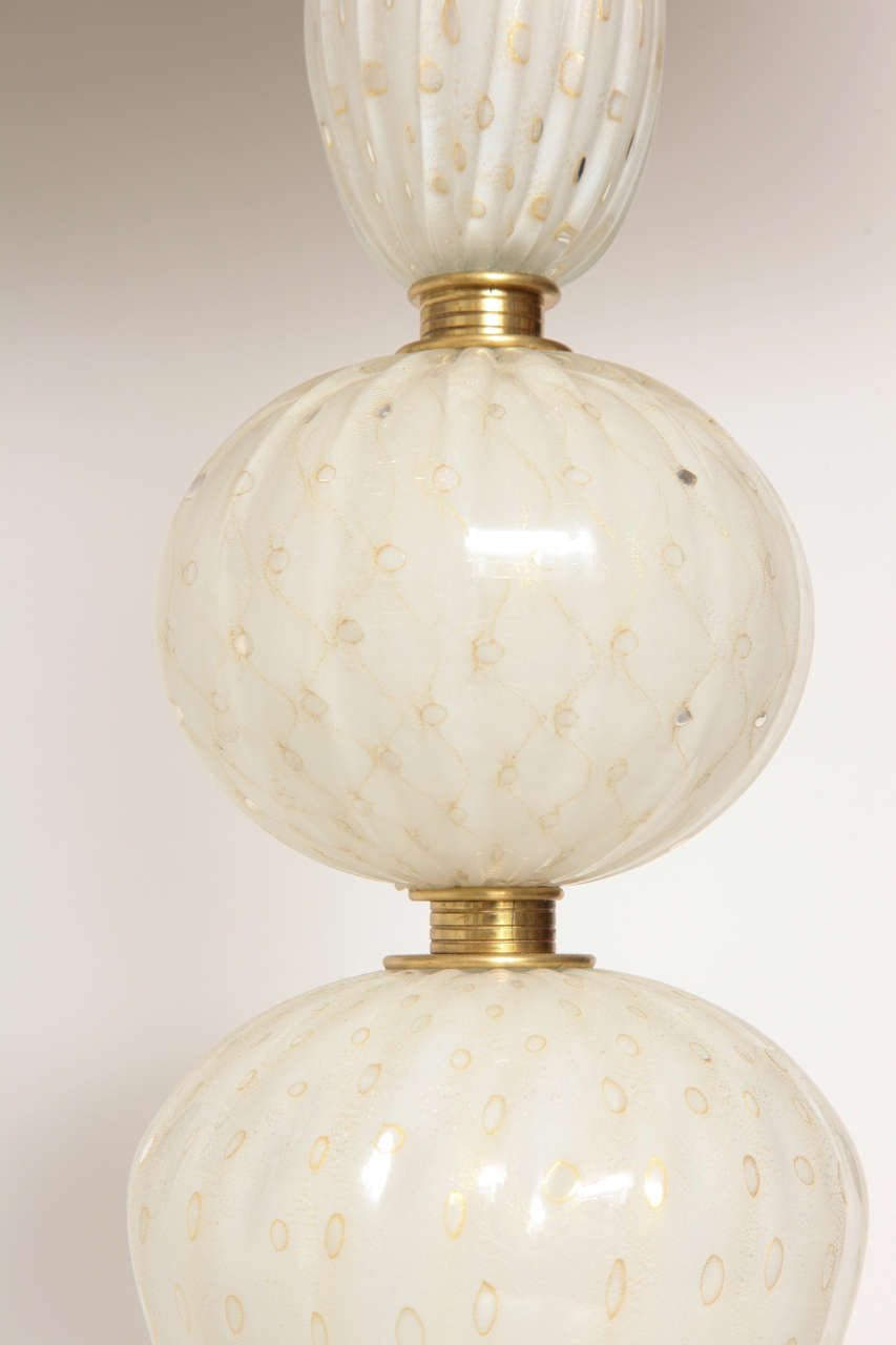 Mid-20th Century Pair of Murano Table Lamps