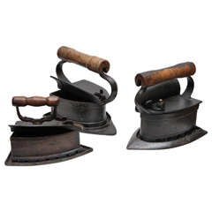 Antique Set of Three Dutch Colonial Irons