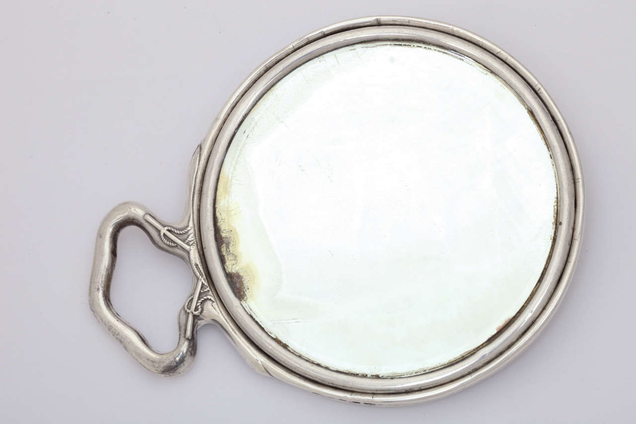 Exceptional Unger Brothers Native American Sterling Mirror 1
