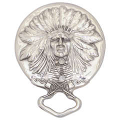 Exceptional Unger Brothers Native American Sterling Mirror