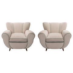 Guglielmo Ulrich attributed pair of armchairs, Italy circa 1940
