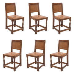 Set of Six Robert Mouseman Thompson Dining Chairs