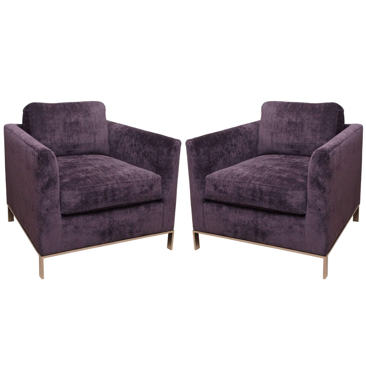 Pair of Vintage Lounge Chairs by Michael Weiss for Vanguard