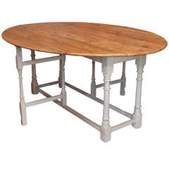 Antique 19th Century Painted Drop Leaf Table