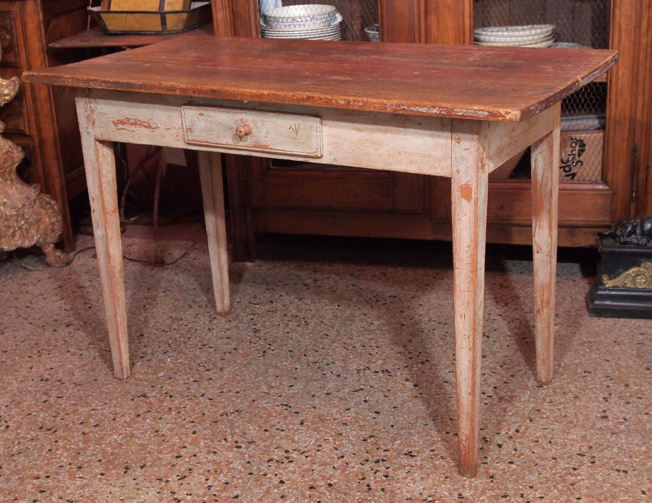 Rustic 19th Century Swedish Table For Sale