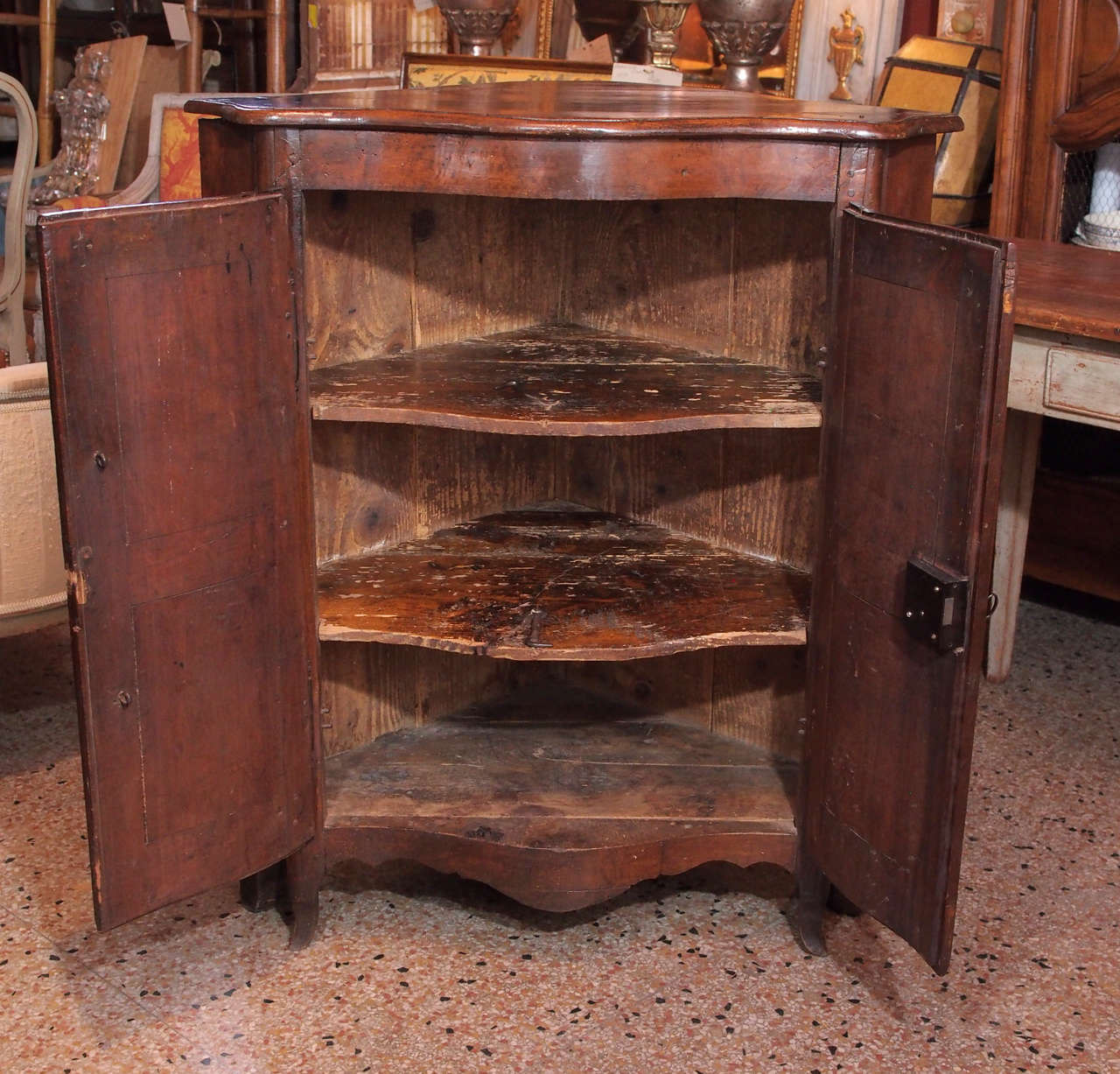 Mahogany 18th Century Louis XV Encoignure For Sale