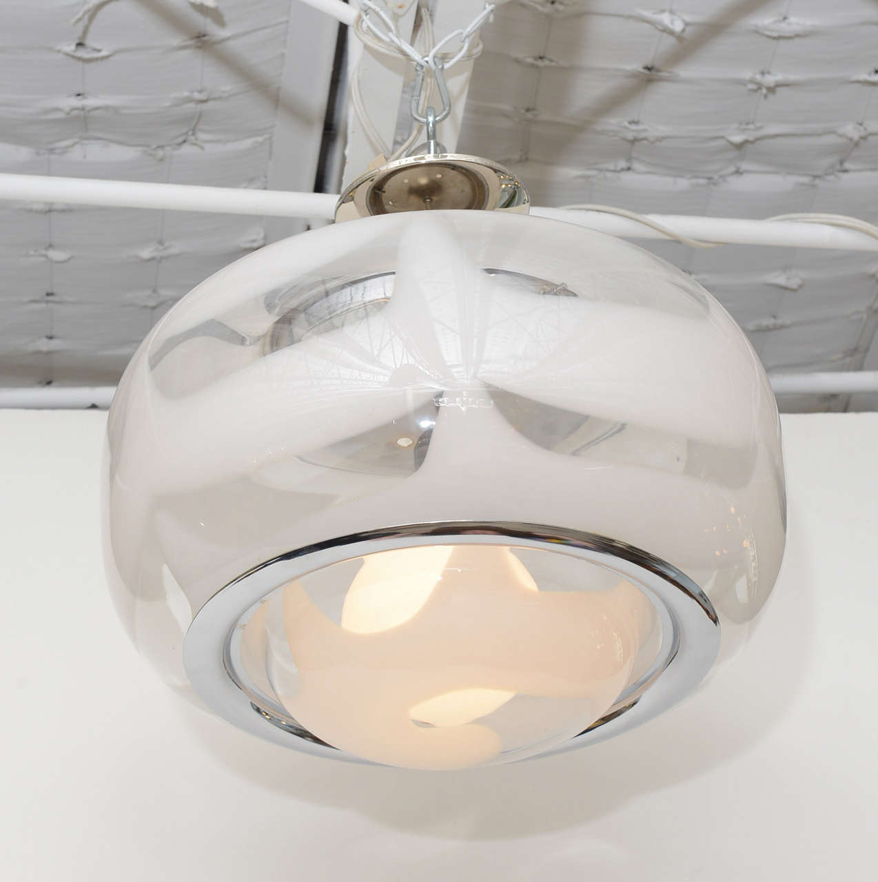Vistosi Murano Glass Light Fixture