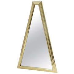 1950s Triangular Brass Mirror