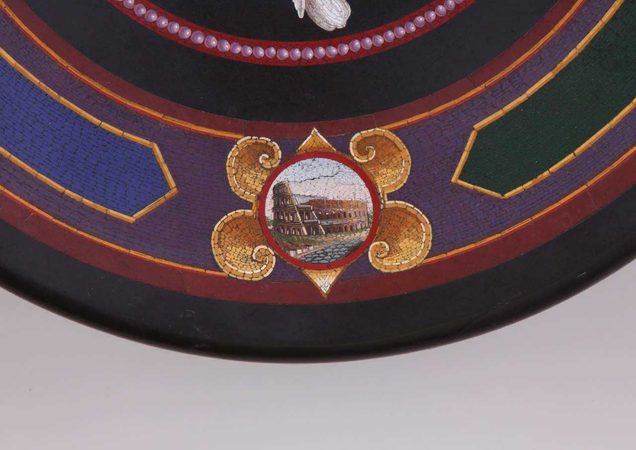 19th Century Italian (Rome) micro mosaic table top For Sale 1