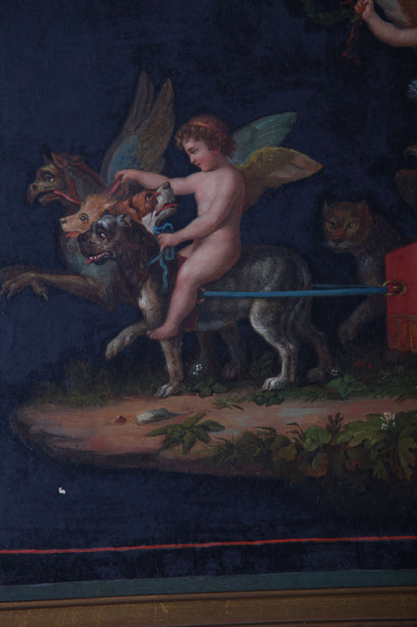 Michelangelo Maestri (attr.), Putti on a chariot, ca. 1800 In Good Condition For Sale In Roma, IT