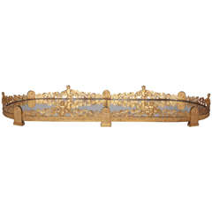 Center Table in Gilded Bronze and Crystal