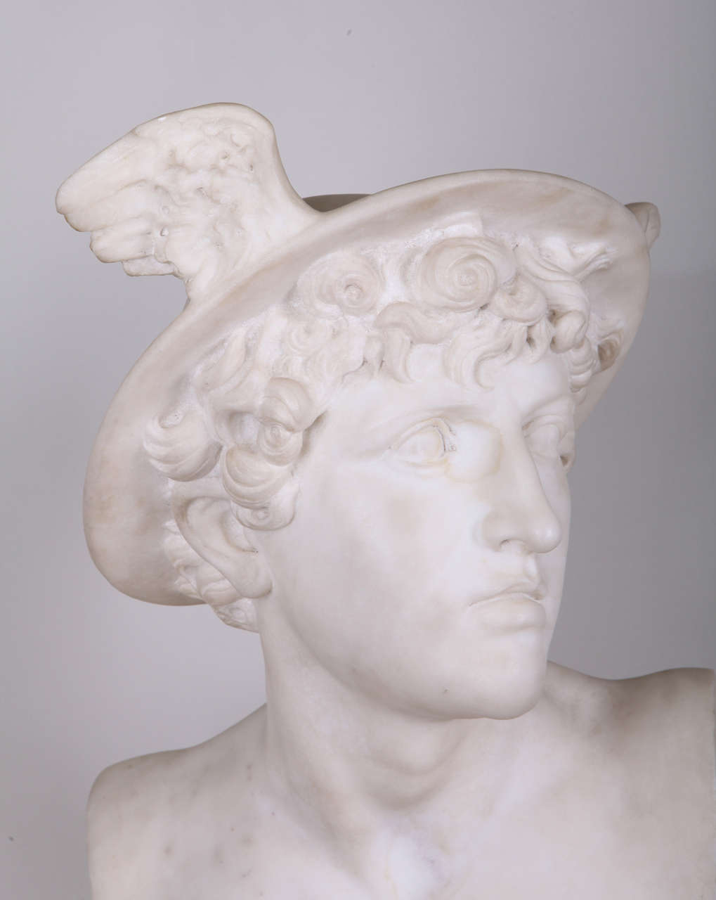 Italian White Marble Bust Depicting 