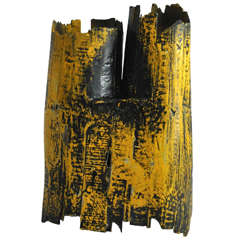 1980s Painted Wood Sculpture by Gordon Powell 11
