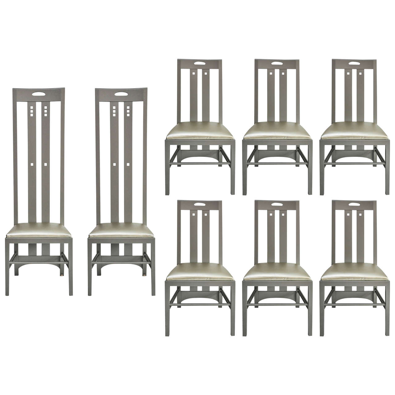Set of Eight Cassina by Charles Mackintosh Dining Chairs
