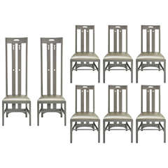 Set of Eight Cassina by Charles Mackintosh Dining Chairs