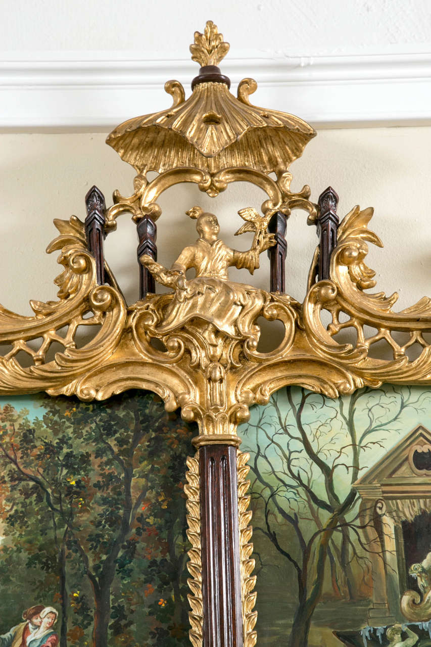 18th Century Pair of Palatial Chinese Chippendale Style Mirrors