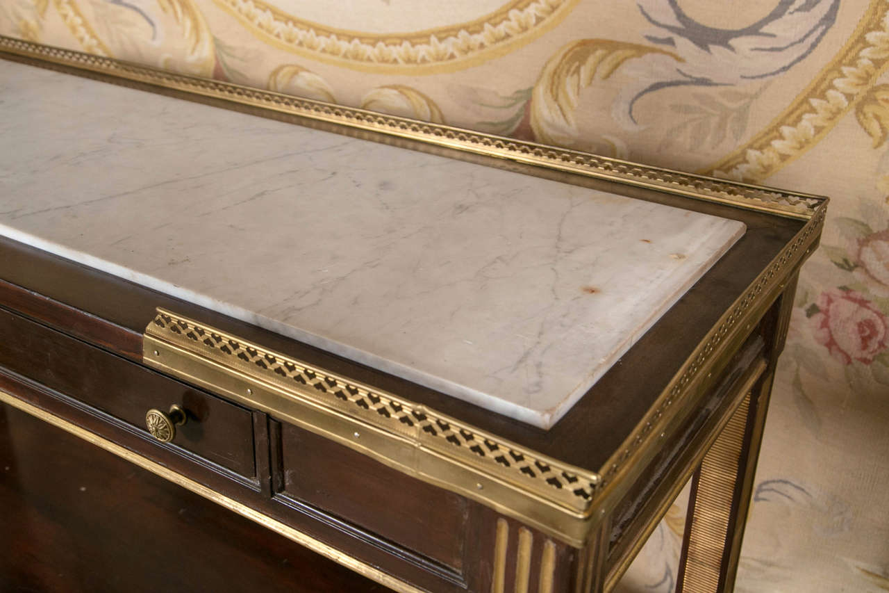 Russian Neoclassical Style Marble-Top Console Table 3