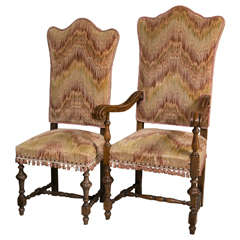 Set of Ten English Renaissance Style Dining Chairs
