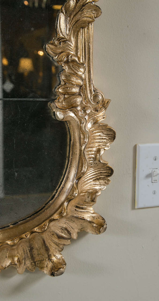 American Pair of Giltwood Carved Monumental Console Mirrors