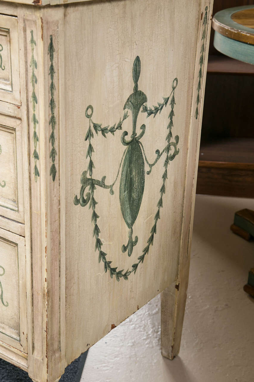 Adams Style PaintDecorated Commode For Sale at 1stdibs