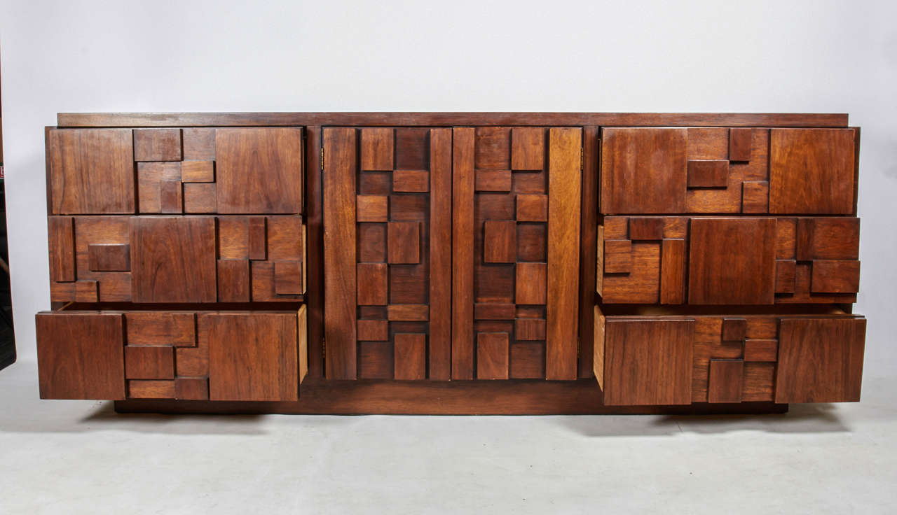 Lane Mosaic Dresser Credenza In Good Condition In New York, NY