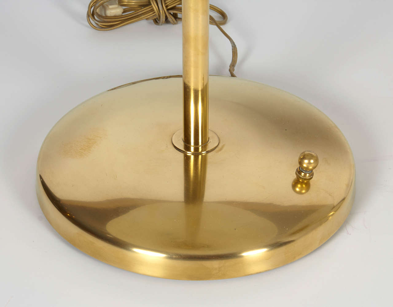 Mid-Century Modern Impressive Pair of Brass Nessen Lamps