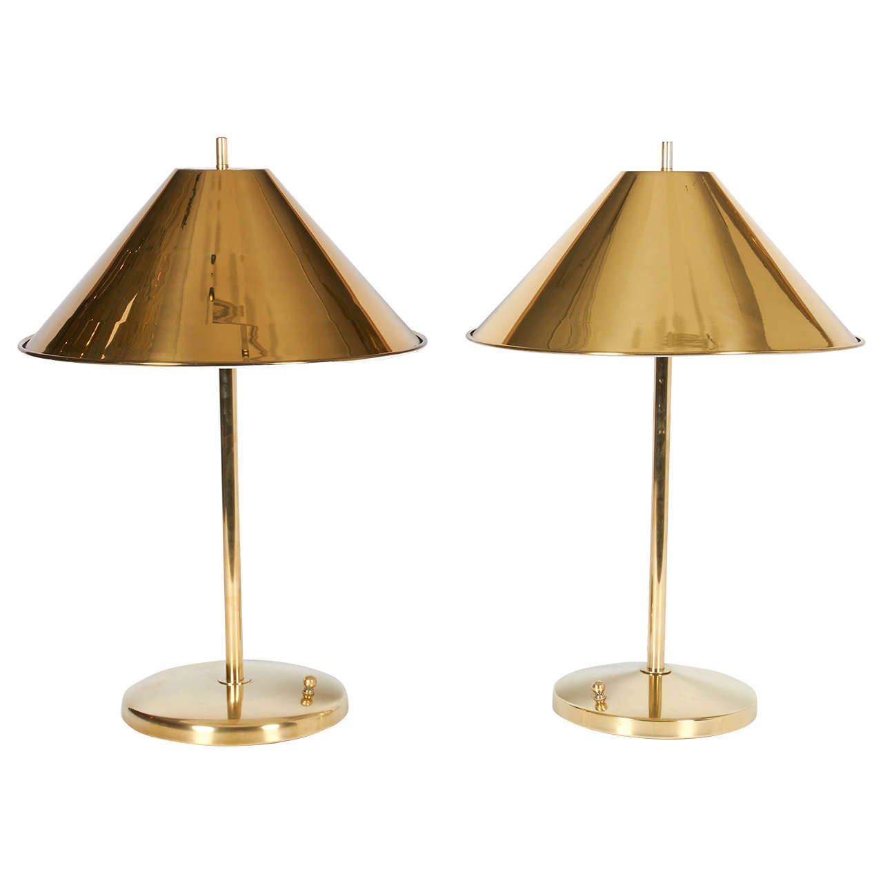 Impressive Pair of Brass Nessen Lamps