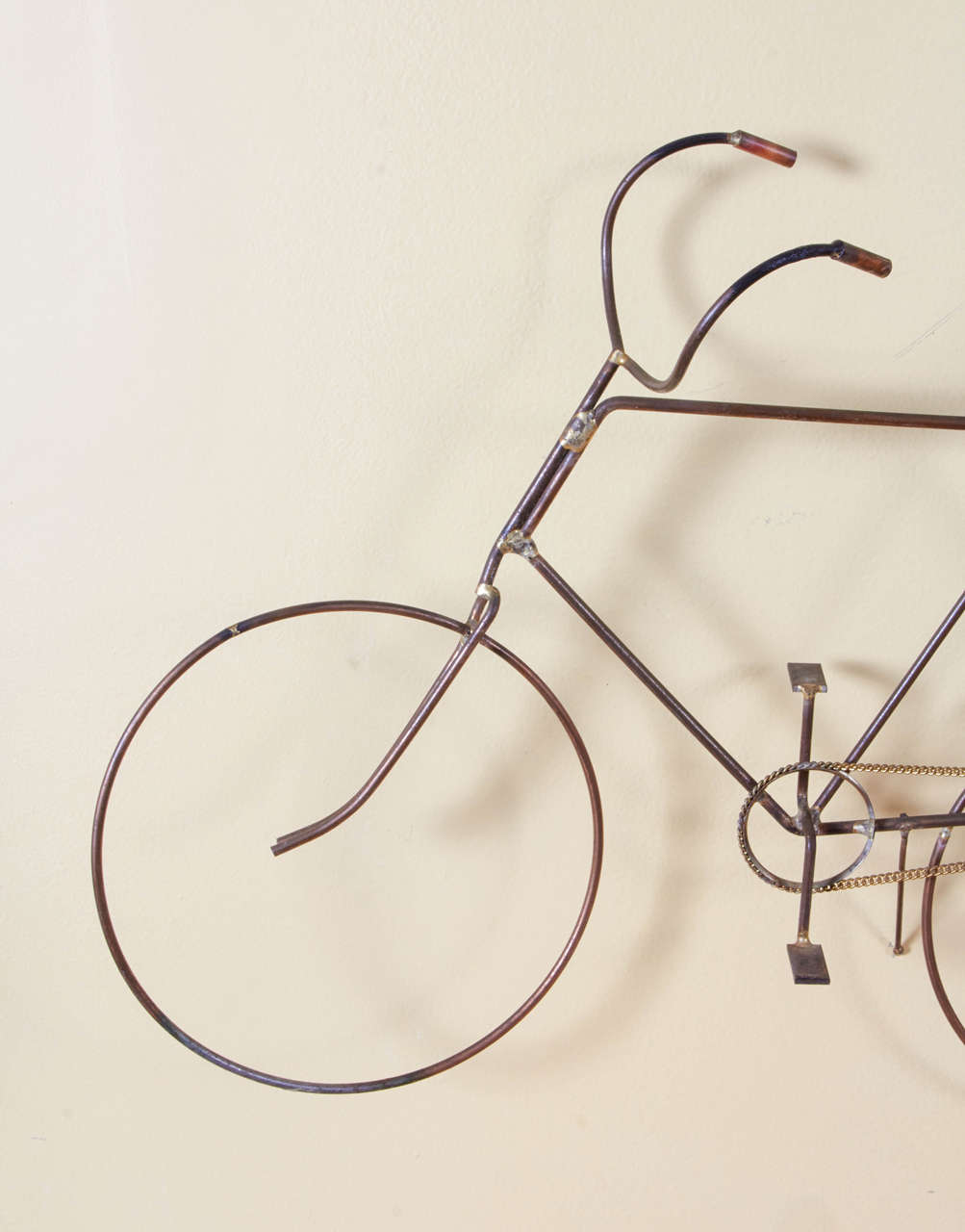 Patinated Curtis Jere Bicycles Wall Sculpture