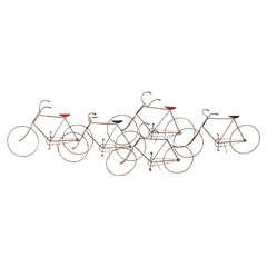 Curtis Jere Bicycles Wall Sculpture