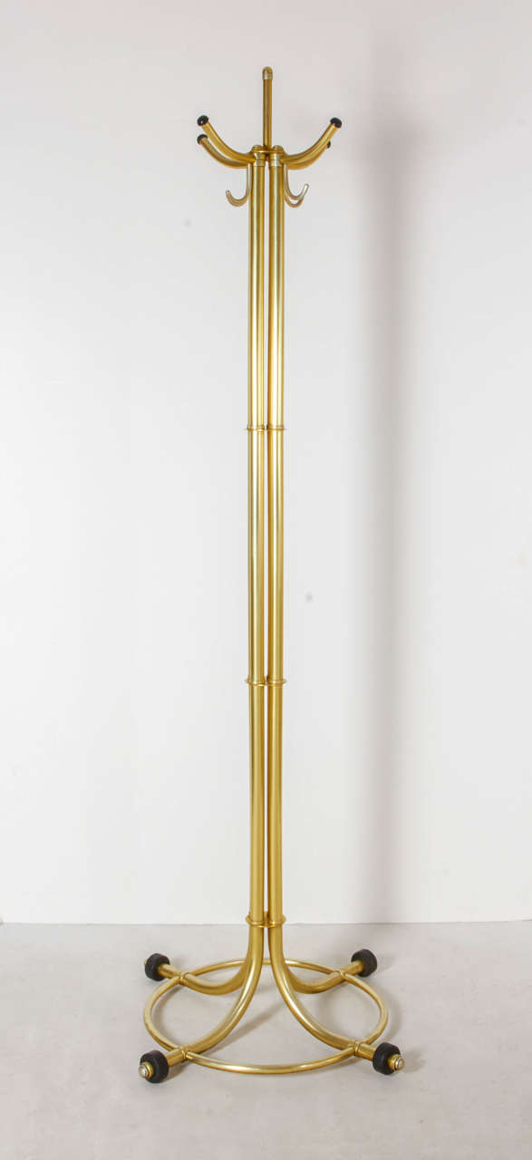 Outstanding Warren McArthur Coat Rack in a Gold Anodized Finish For