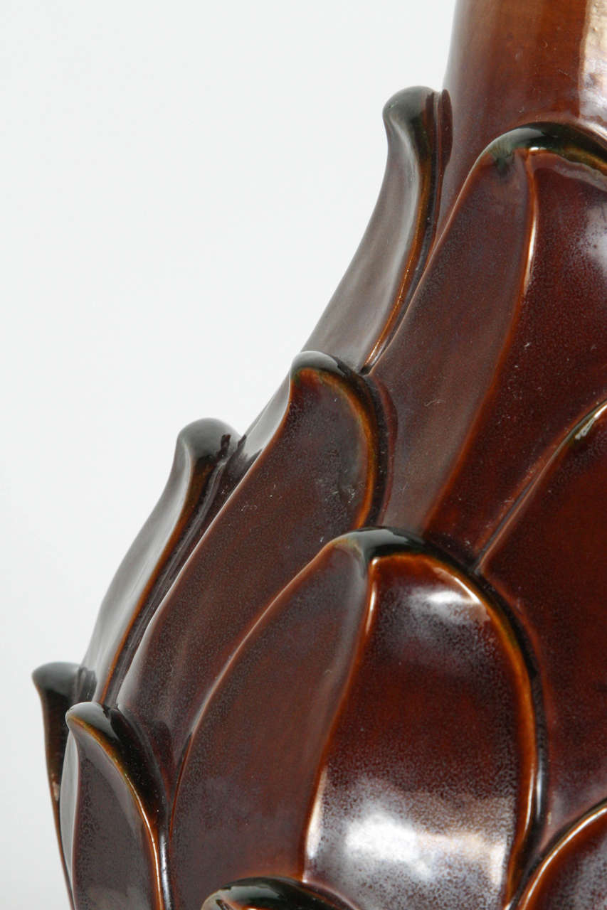 Italian Pinecone Ceramic Table Lamp 1