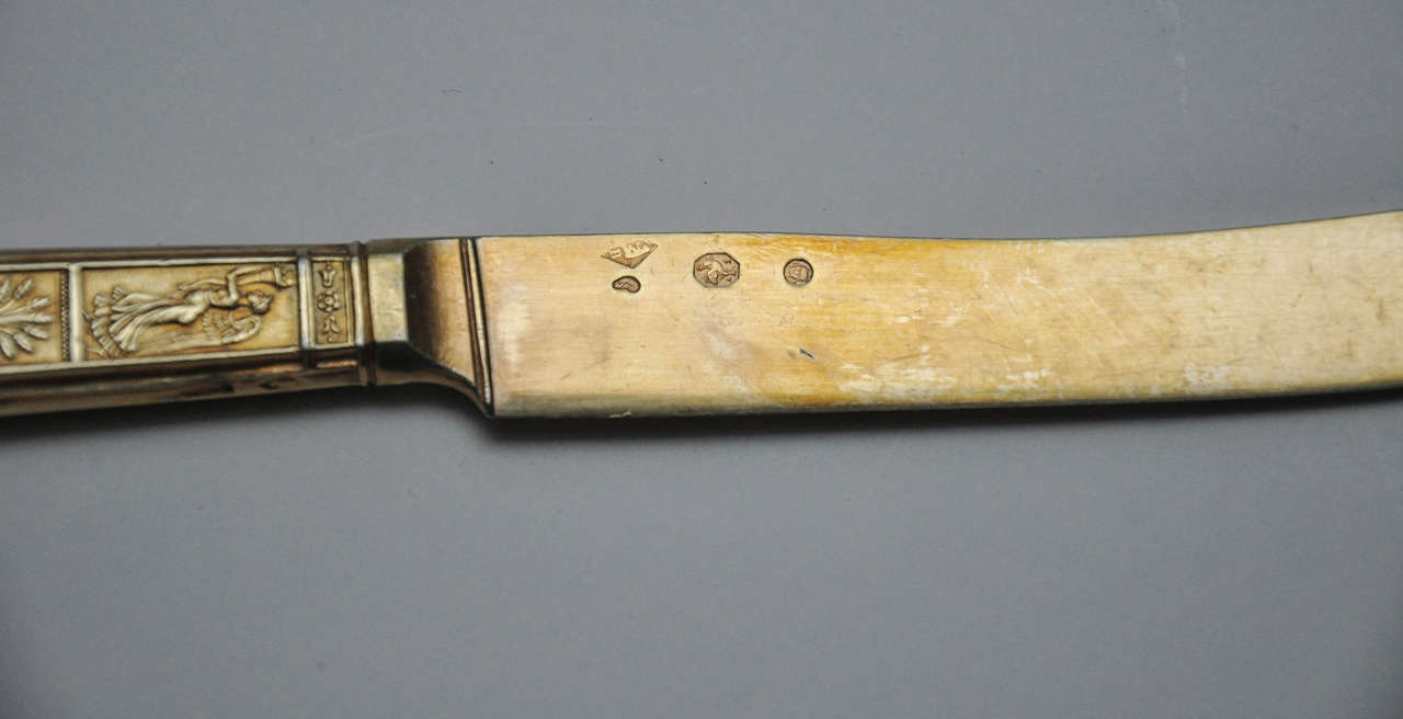 19th Century Empire Part Service in Silver Gilt from Borghese Palace, circa 1804