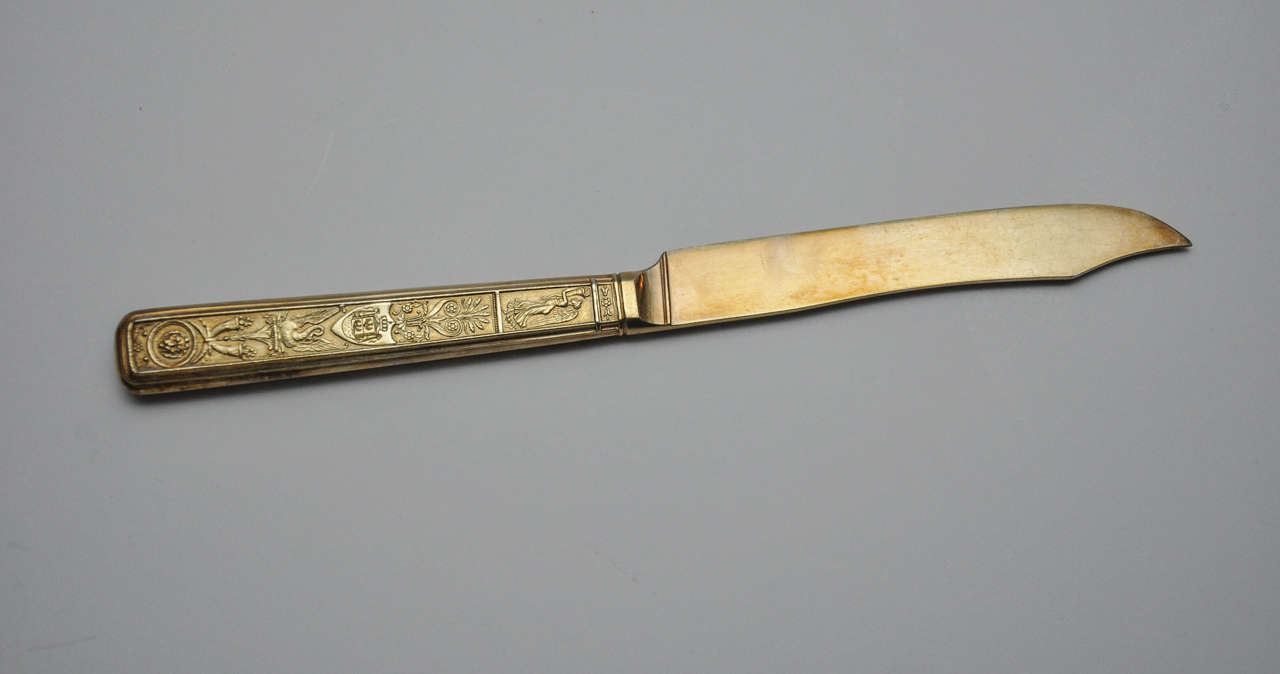Vermeil Empire Part Service in Silver Gilt from Borghese Palace, circa 1804