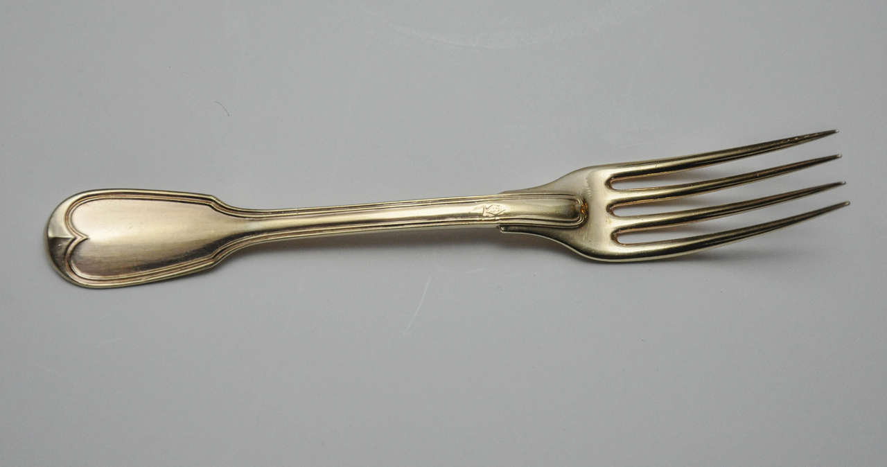 Empire Part Service in Silver Gilt from Borghese Palace, circa 1804 2